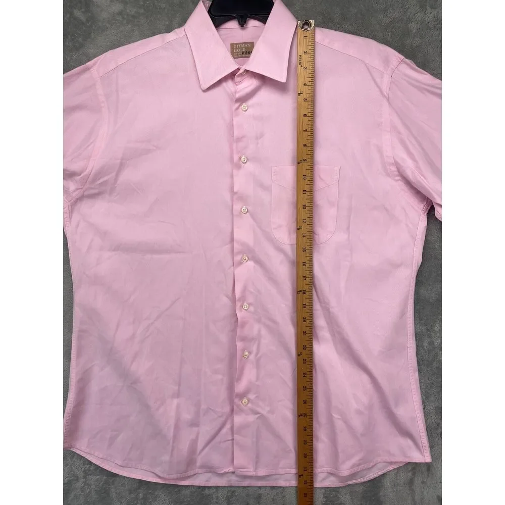 Gitman Gold Men's‎ Shirt 17-34 Pink Master Shirt Makers Made In USA